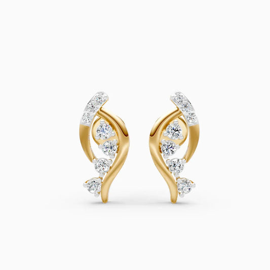 Graduated Flame Scatter Stud Earrings