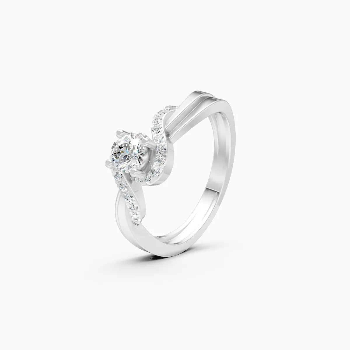 Modern Enchanted Twist Diamond Ring