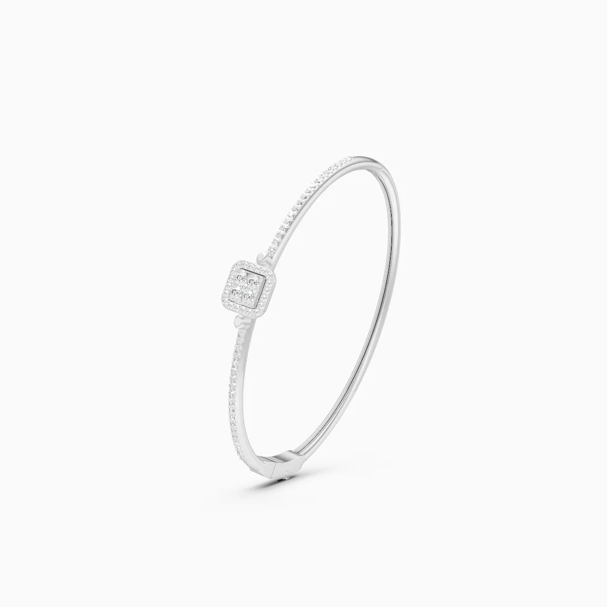 Elegant Square Frame Mini Diamond Bracelet