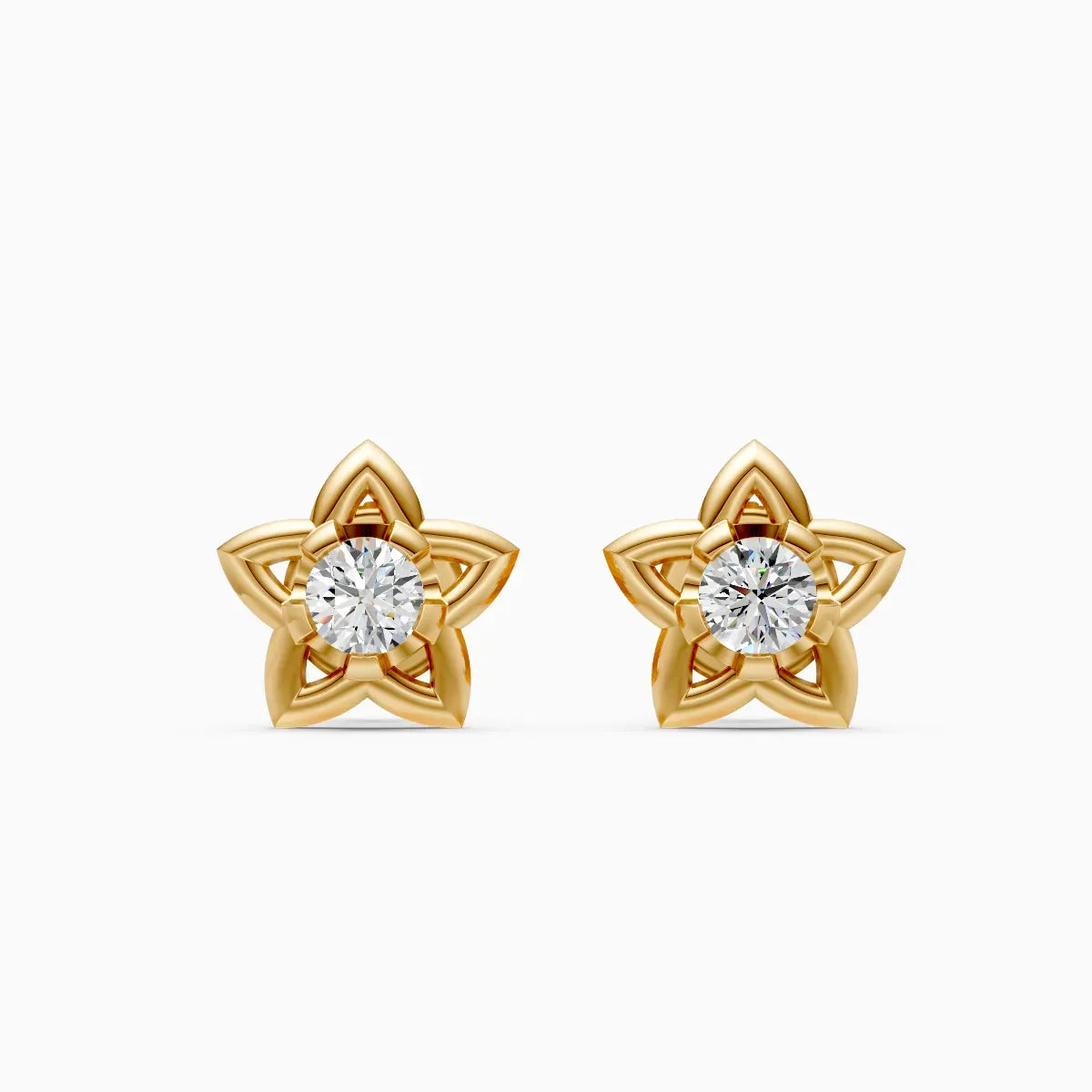 Star Motif Diamond Studs