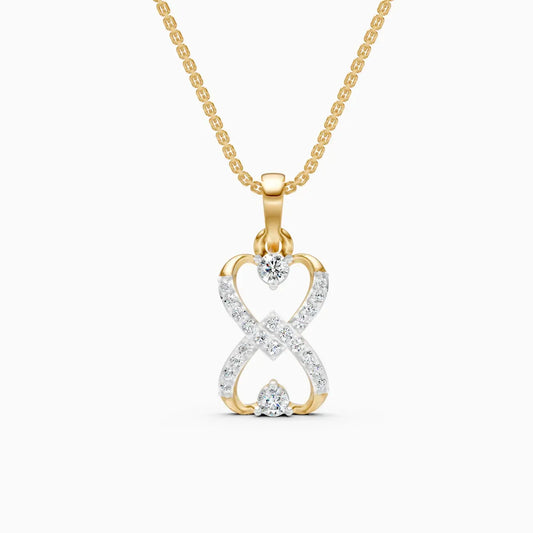 Infinity Heart Diamond Pendant