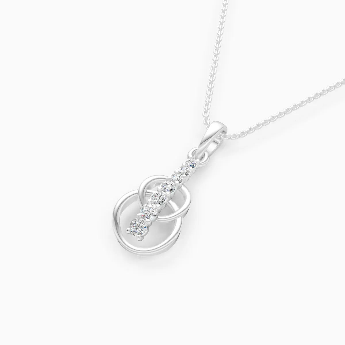 Interlinked Circle Diamond Pendant