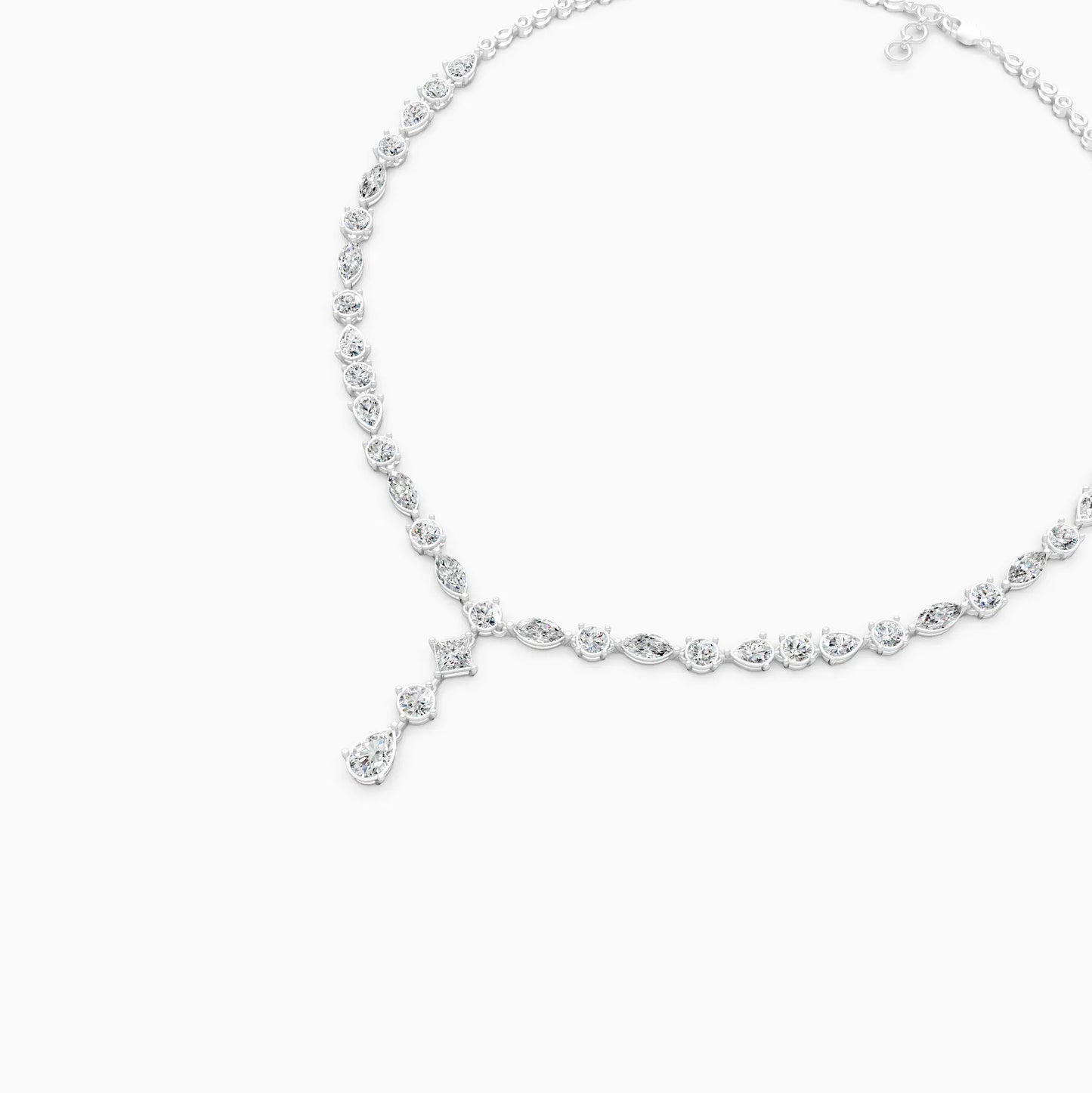 Single Line Multi Stone Lab Diamond Necklace