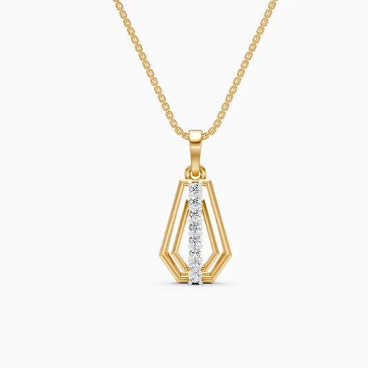 Sculpted Prism Diamond Pendant