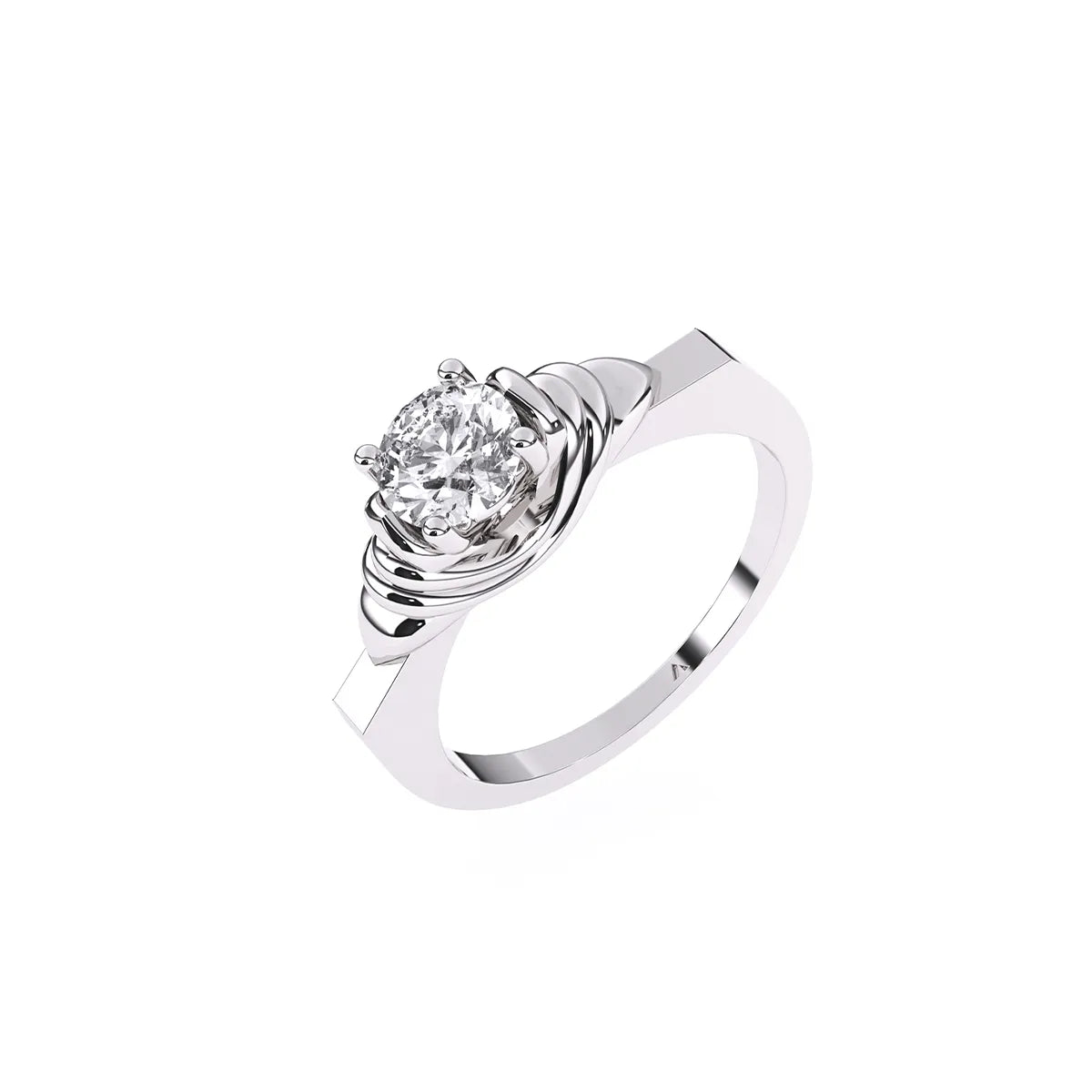 Glamorous Round Diamond Solitaire Ring