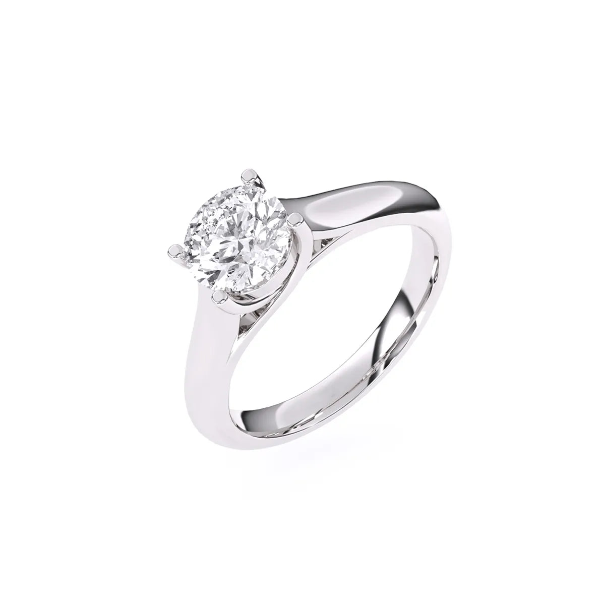 Round Solitaire Lab Grown Diamond Ring