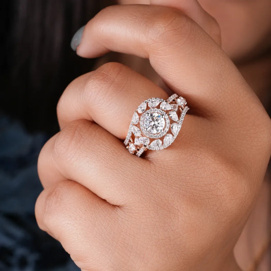 Round By pass Art deco style Ring