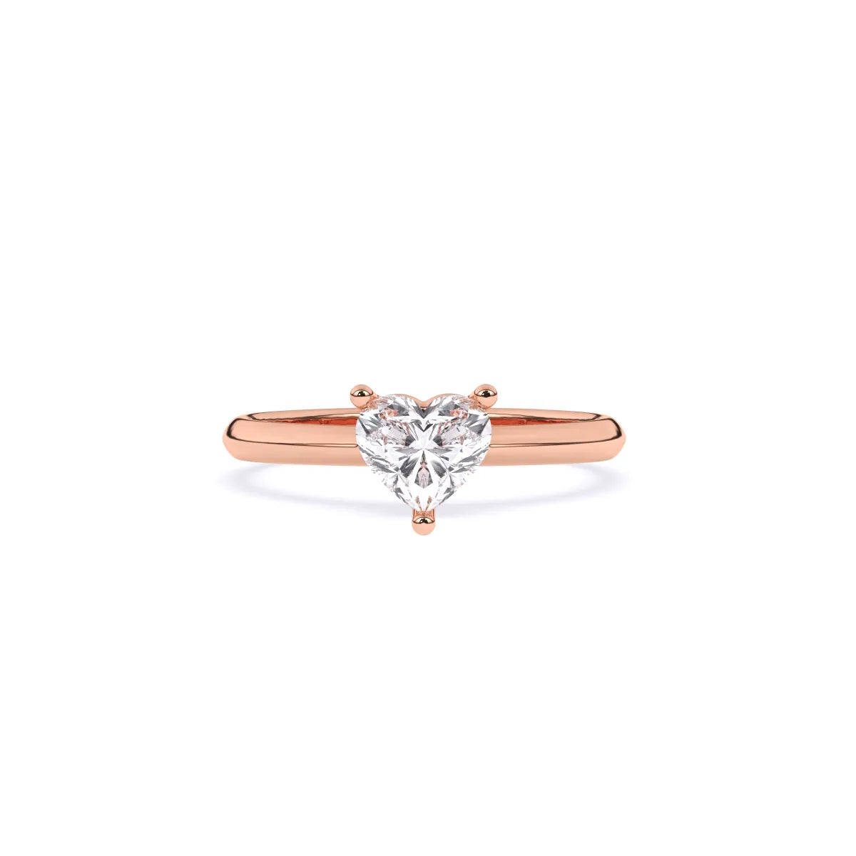 Forever Heart Diamond Solitaire Ring