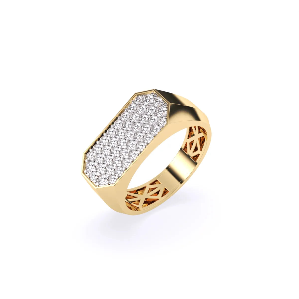 Round Cluster Engagement Ring For Men