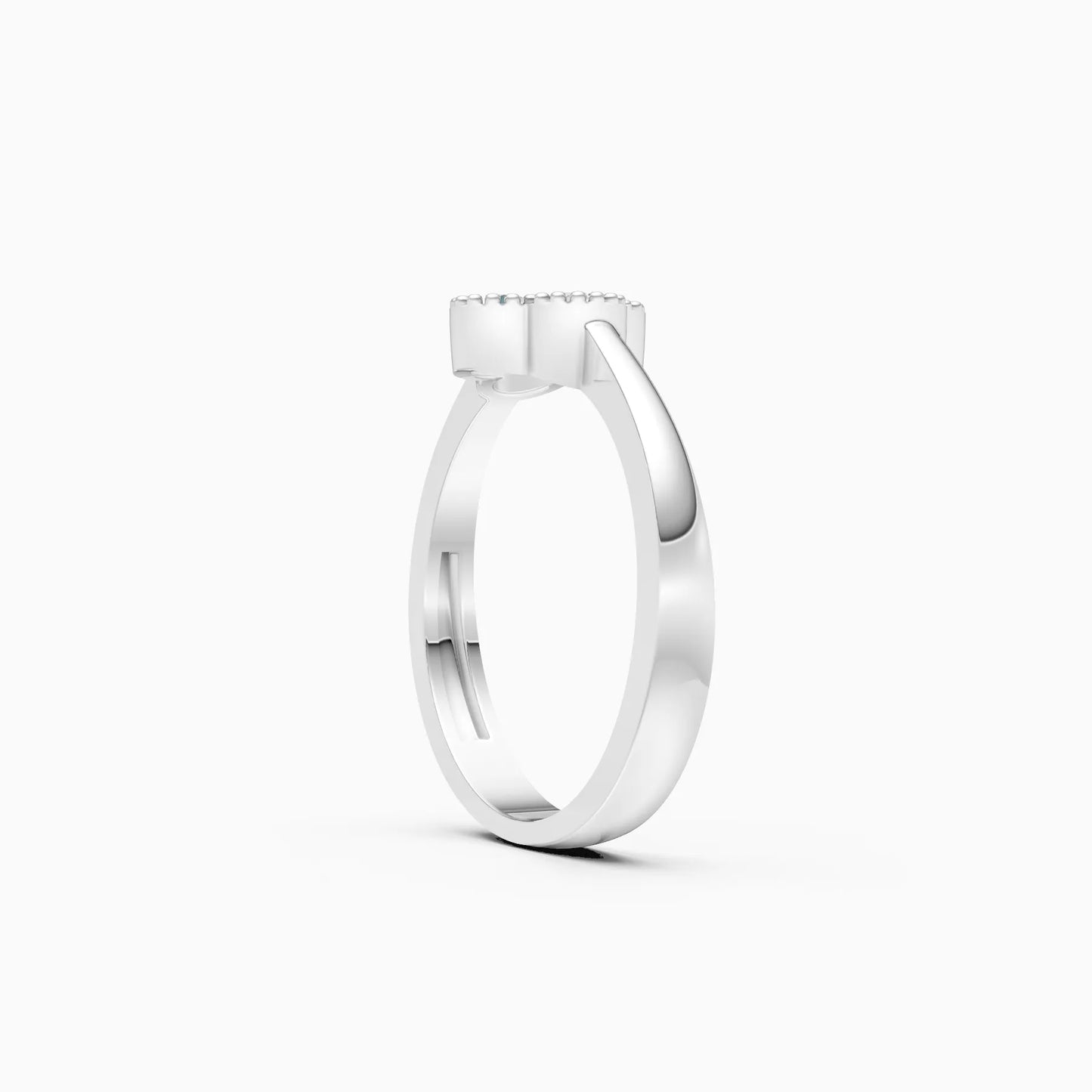 Floral Lab Diamond Ring in Gold