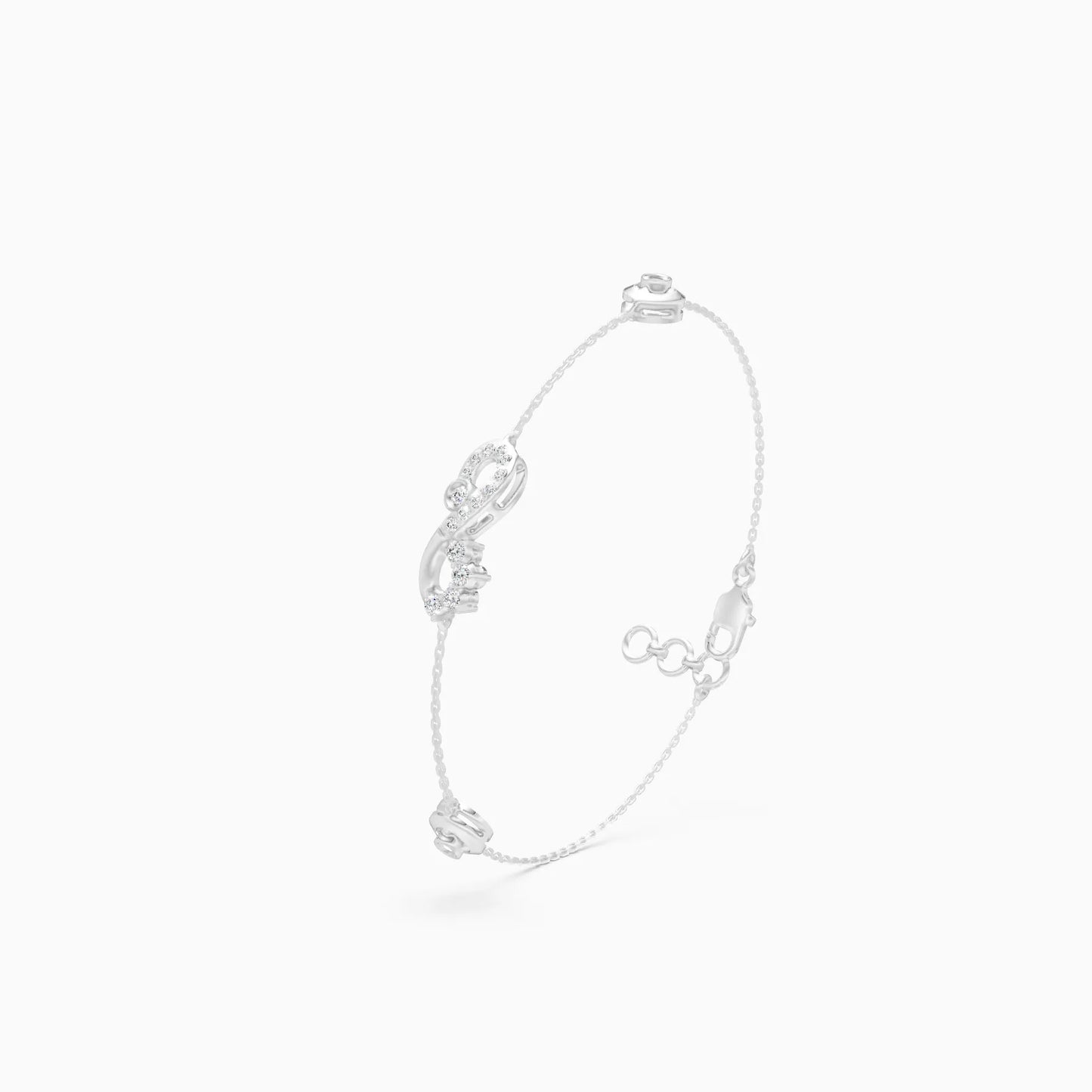 Modern Infinity Style Lab Grown Diamond Bracelet