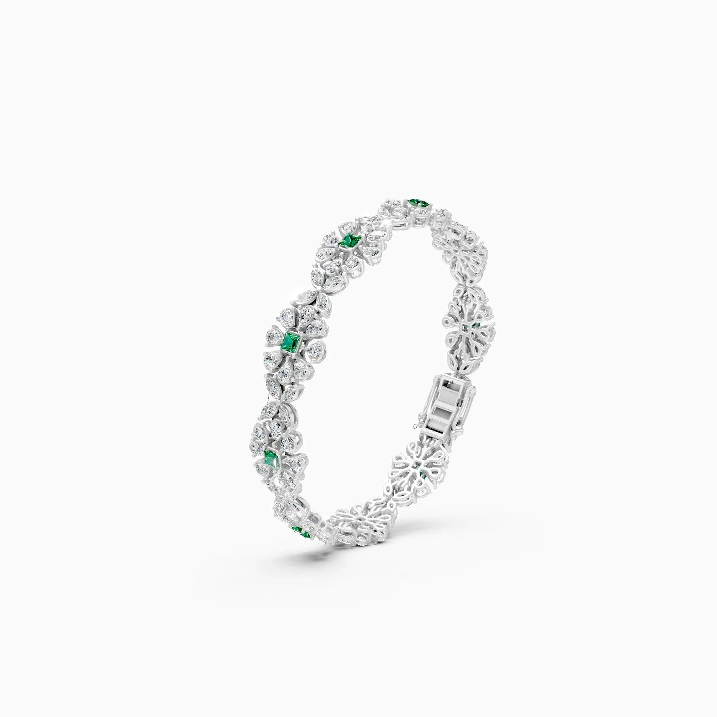 Luxury Floral Cluster Lab Grown Diamond Bracelet