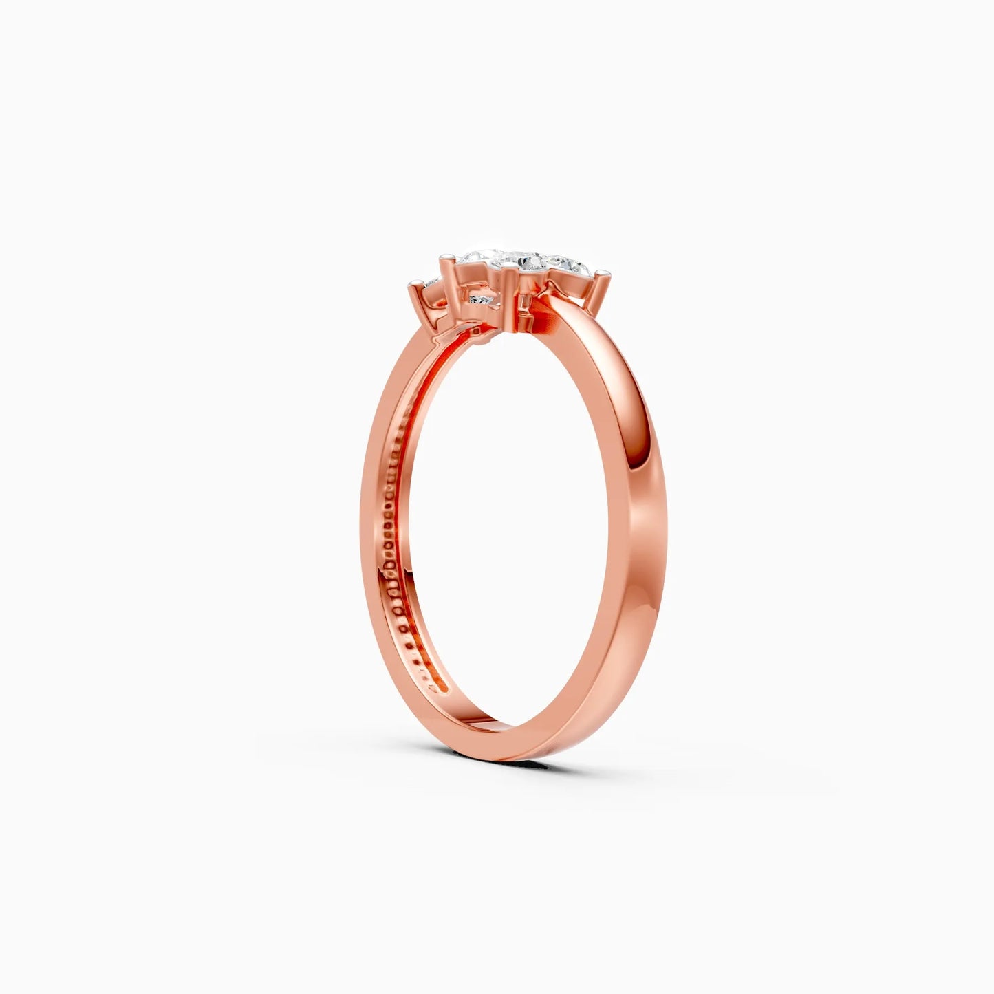Floral Charm Lab Grown Diamond Ring