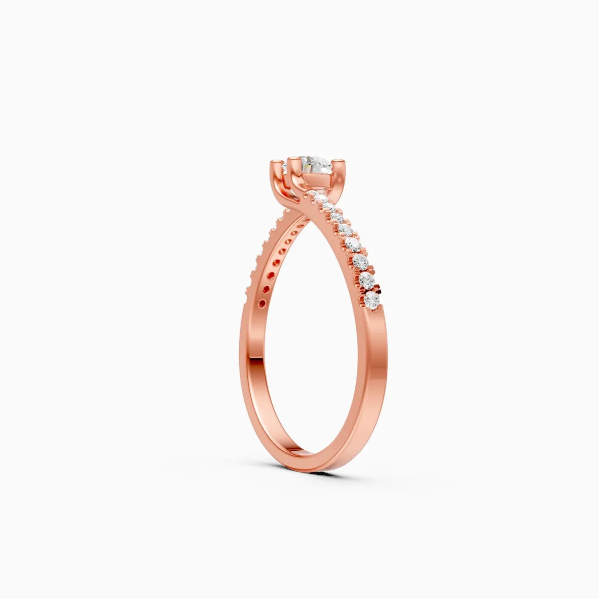 Solitaire Wave Ring