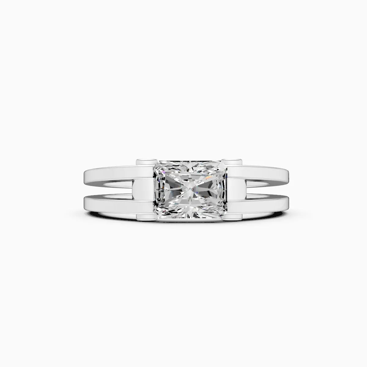 Radiant Solitaire Diamond Ring Modern Elegance
