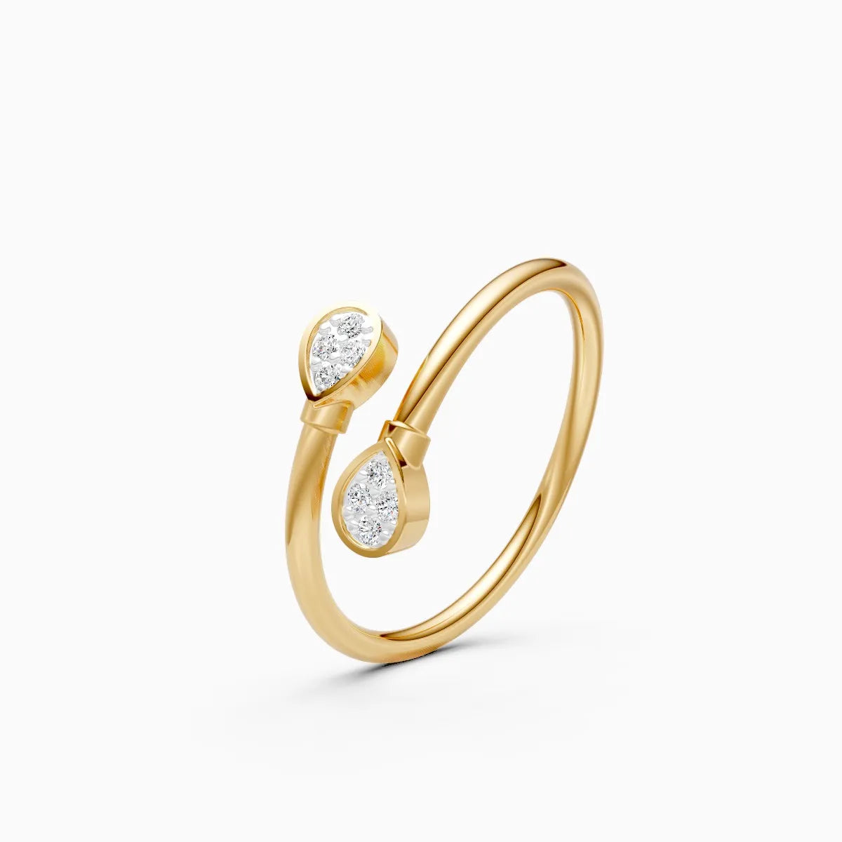 Twin Dewdrop Diamond Ring