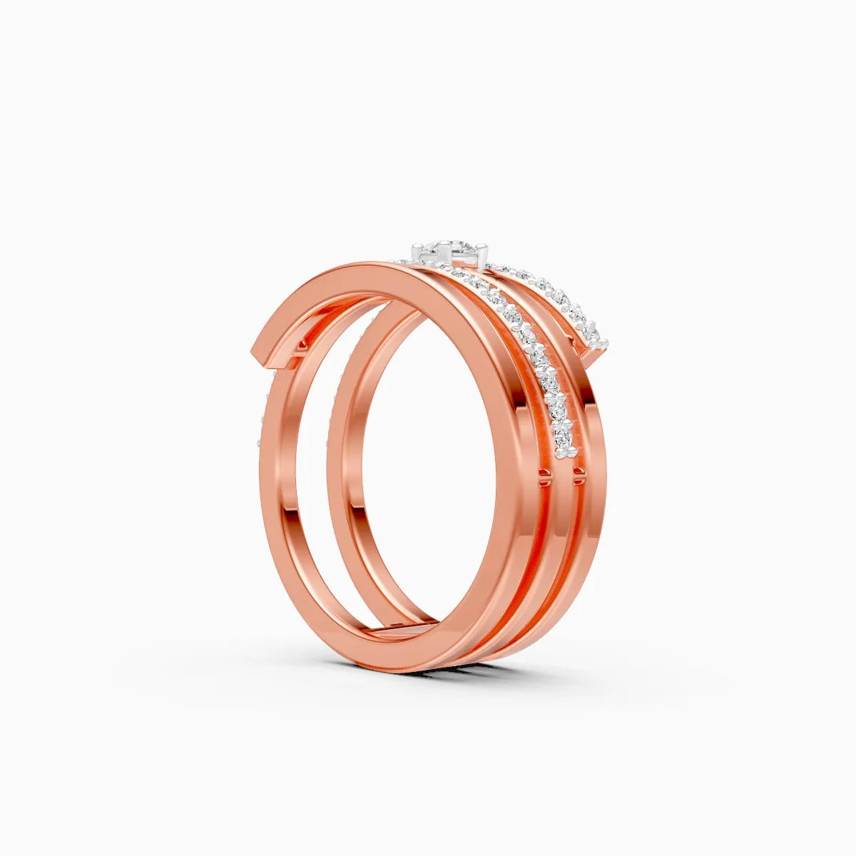Four Line Lab Grown Diamond Classy Ring