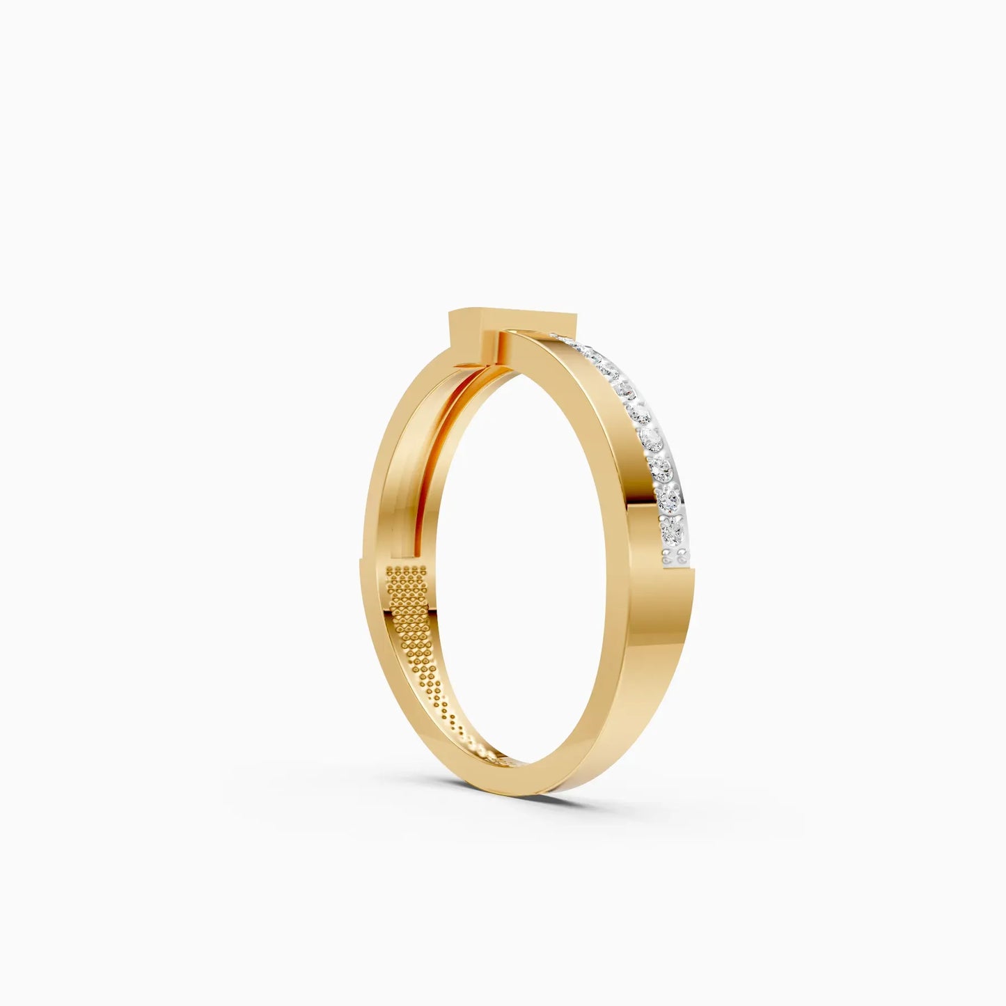Timeless Round Lab Grown Bar Style Wedding Band