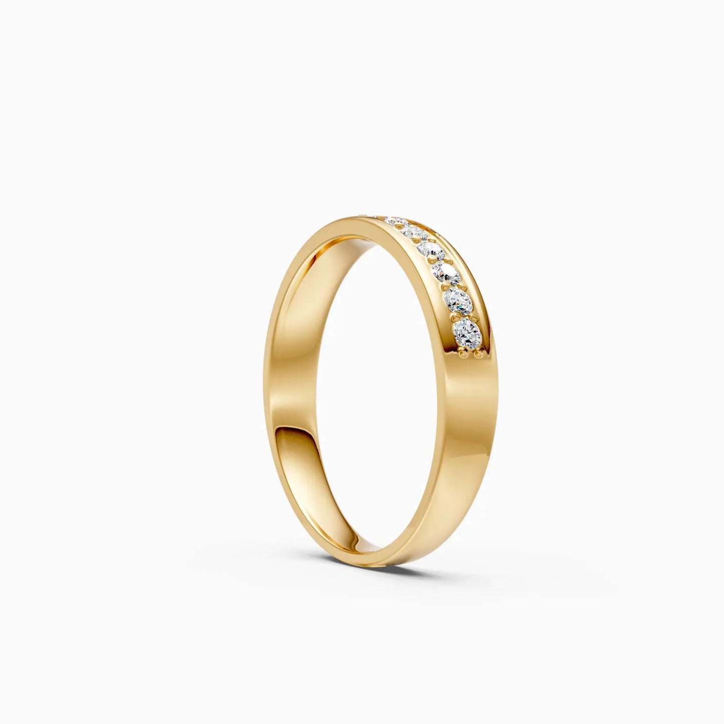 Stackable Diamond Half Eternity Women’s Wedding Band