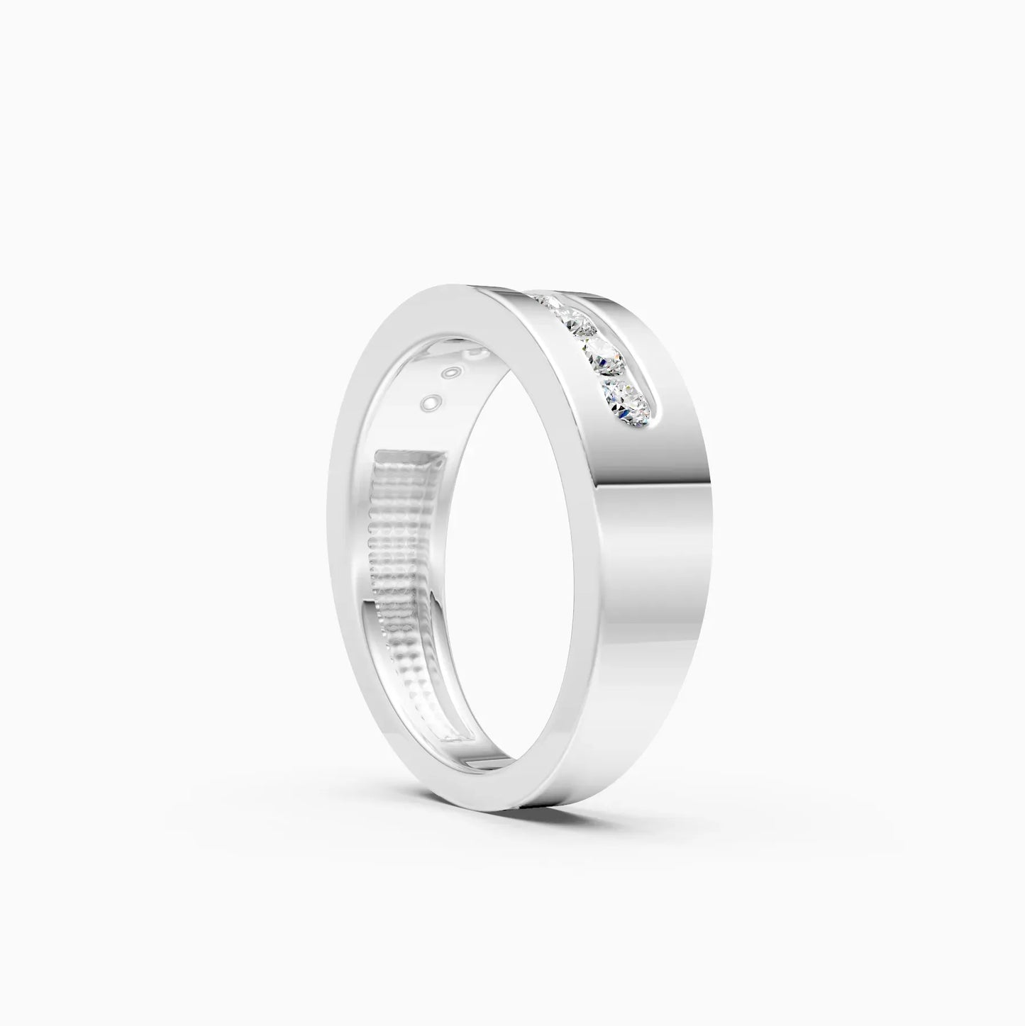 Round Channel Settings Lab Diamond Band