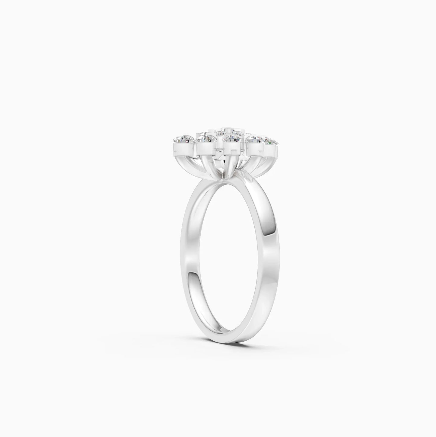 Cluster Lab Grown Diamond Engagement Ring