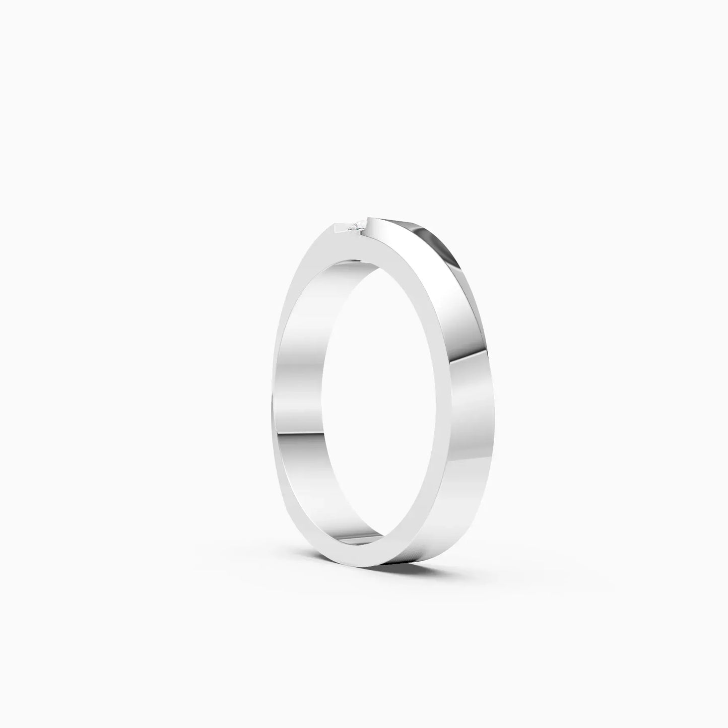 14kt Solitaire Round Lab Diamond Men's Ring