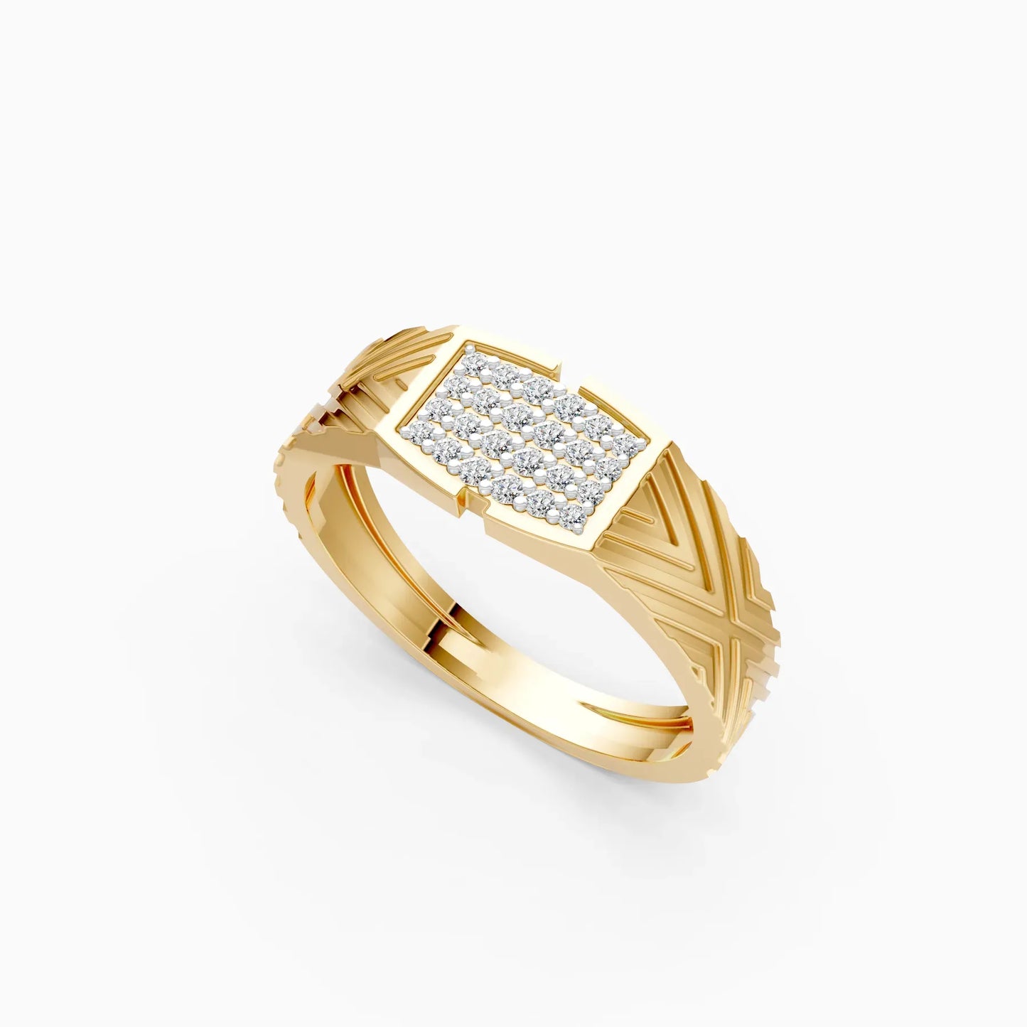 Sparkling Men's Lab Grown Diamond Ring