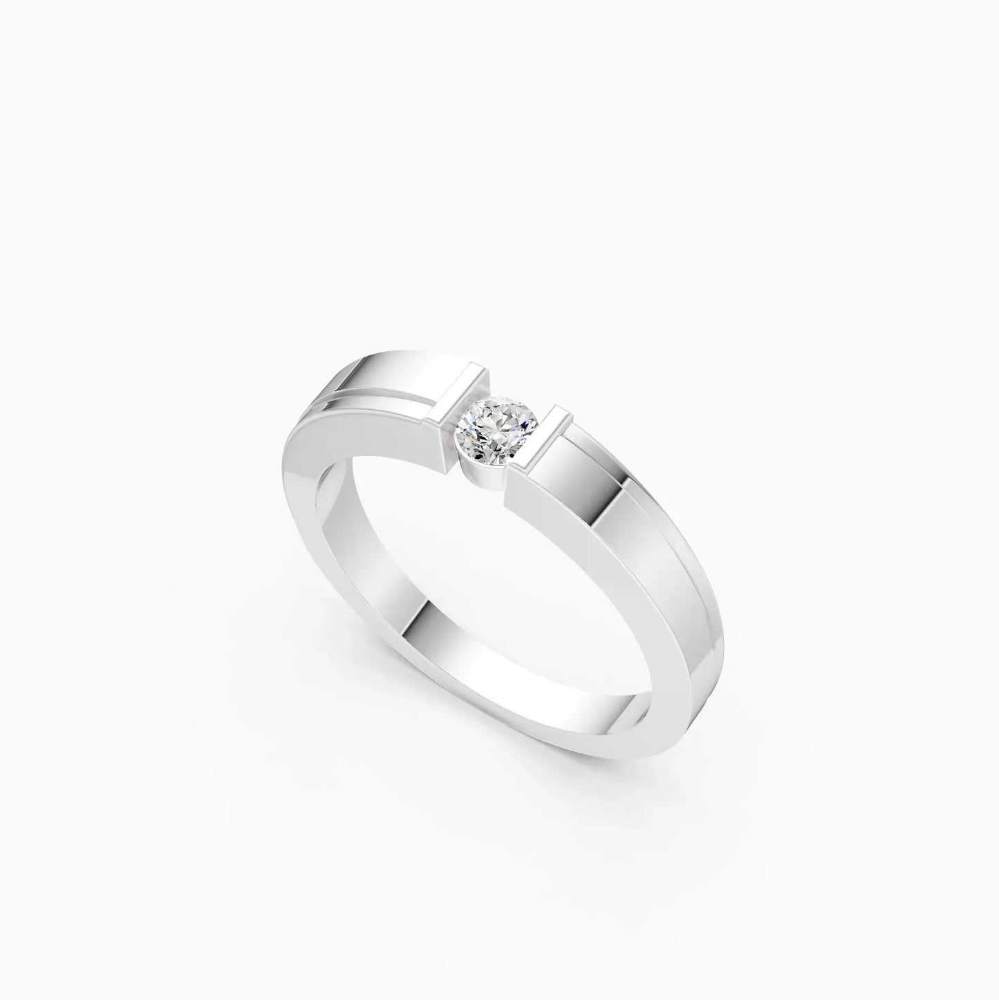 Forever One Round Diamond Tension Setting Ring