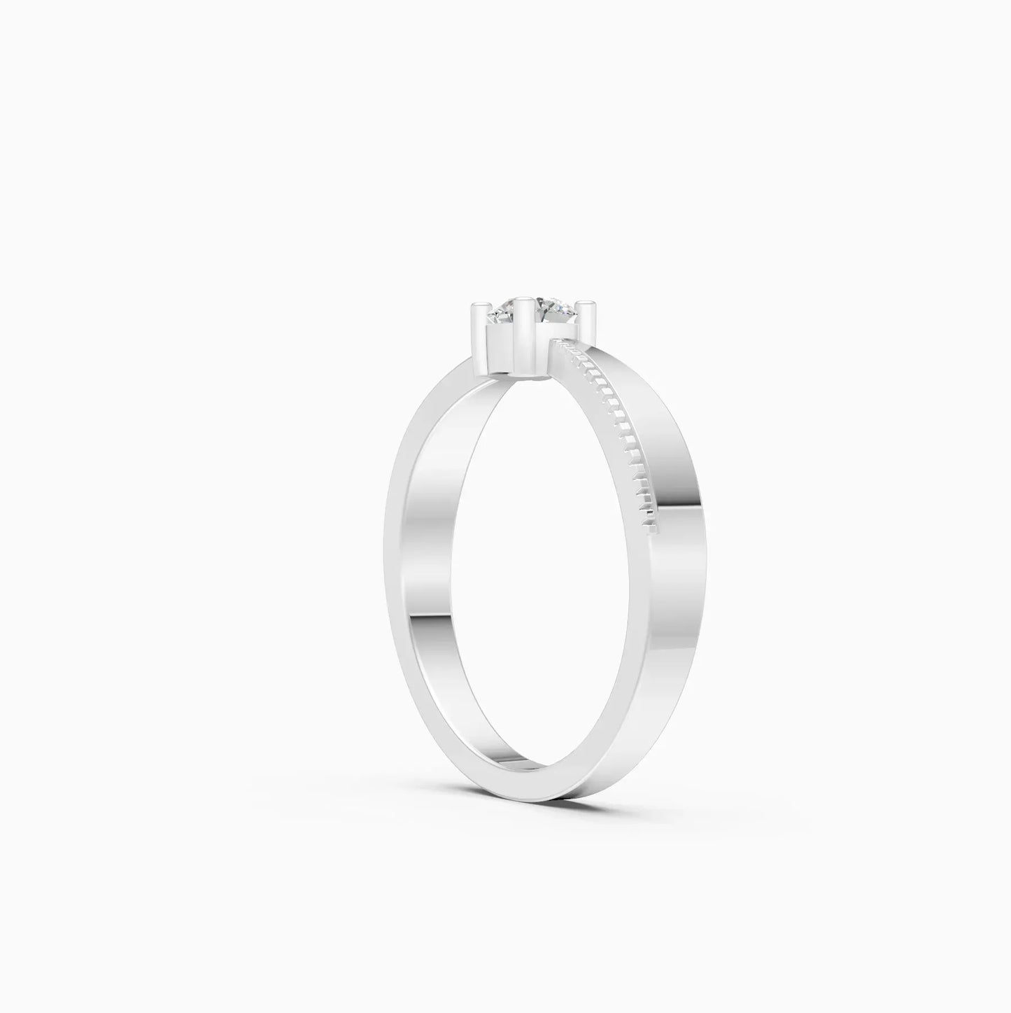 Designer Round Lab Grown Diamond Solitaire Ring