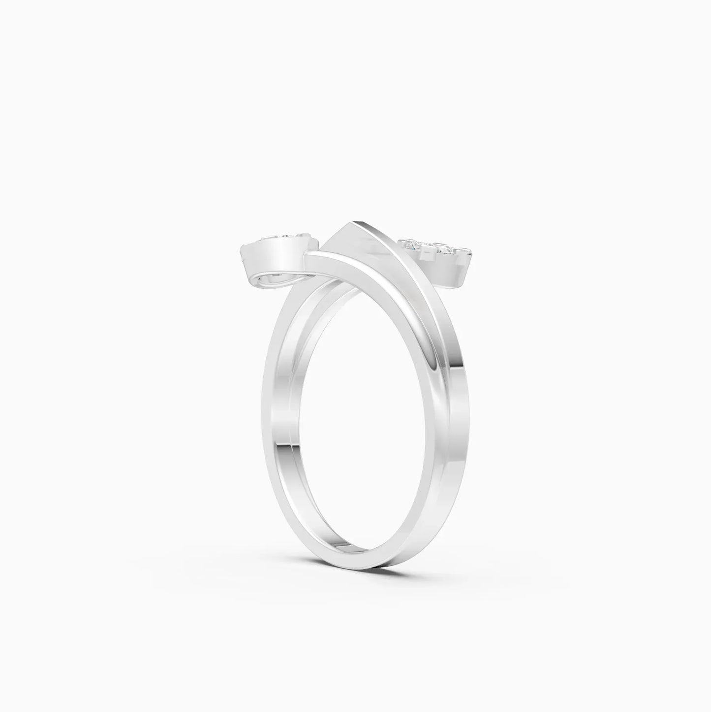 Latest Diamond Cluster By Pass Setting Ring