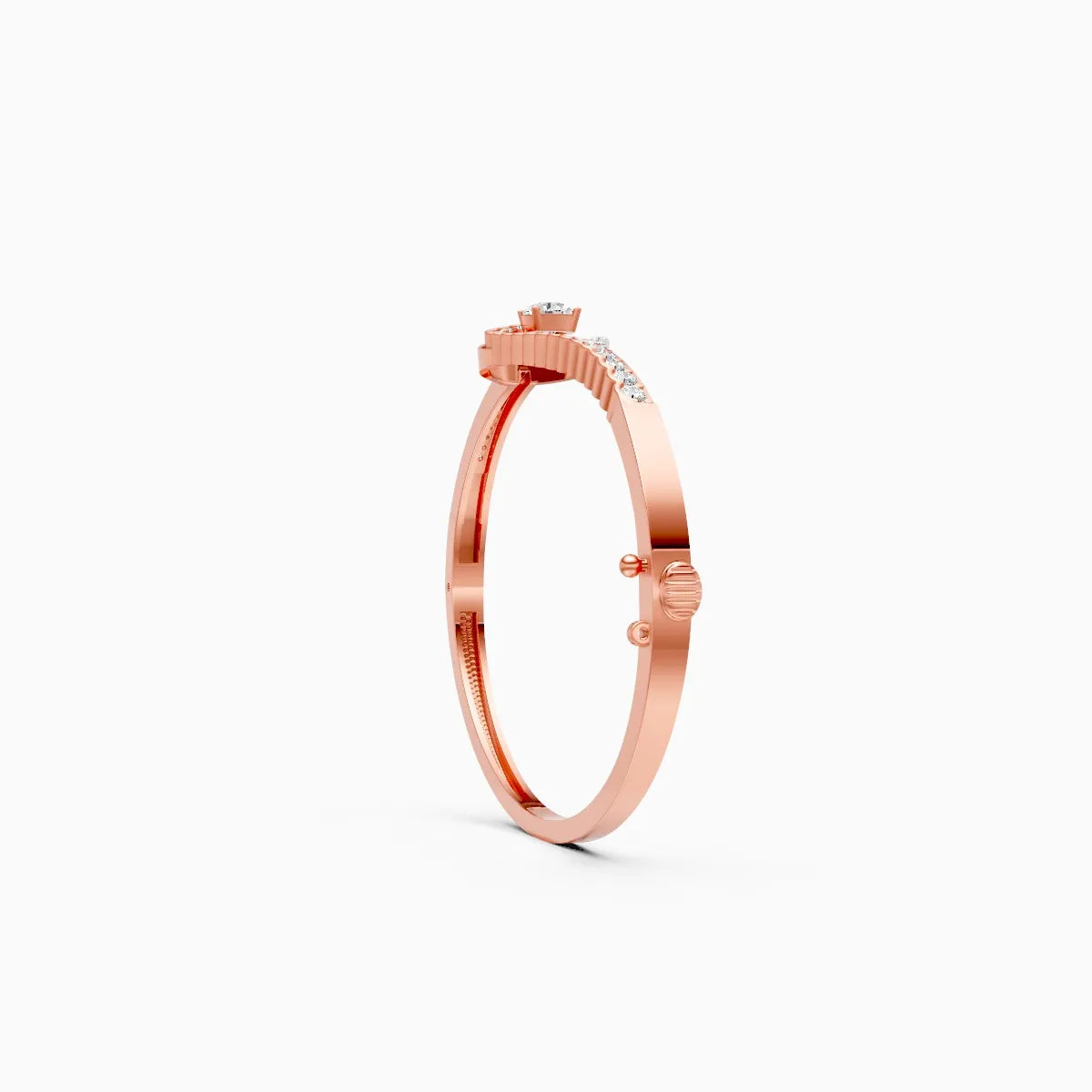 Eternal Swirl Lab-Grown Diamond Kada Bracelet