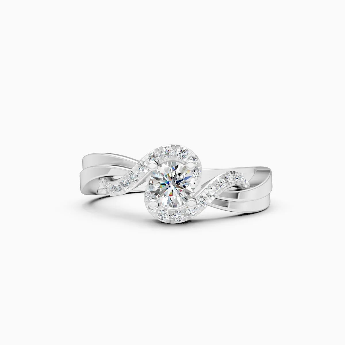 Modern Enchanted Twist Diamond Ring