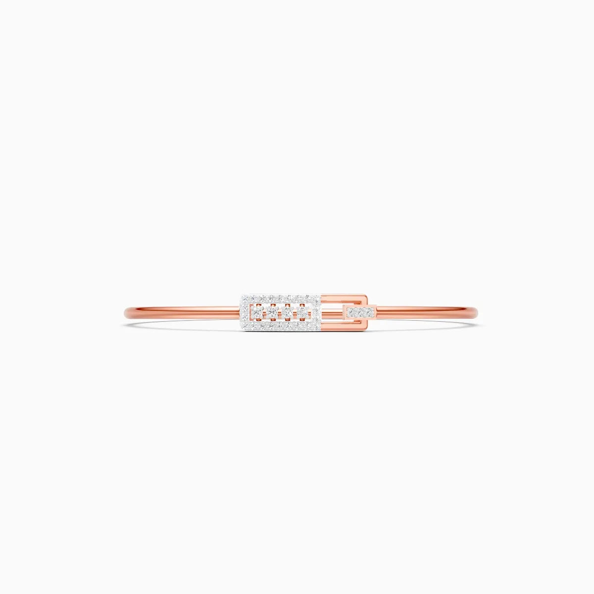 Elegant Rectangular motif Diamond Kada