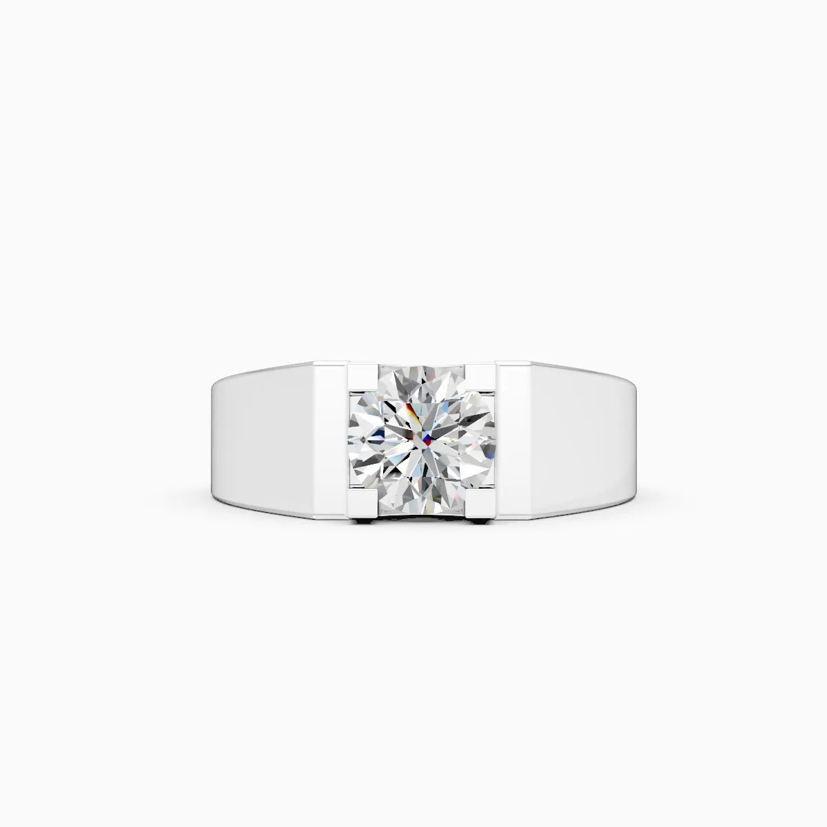 Classic Round Lab Grown Solitaire Diamond Ring