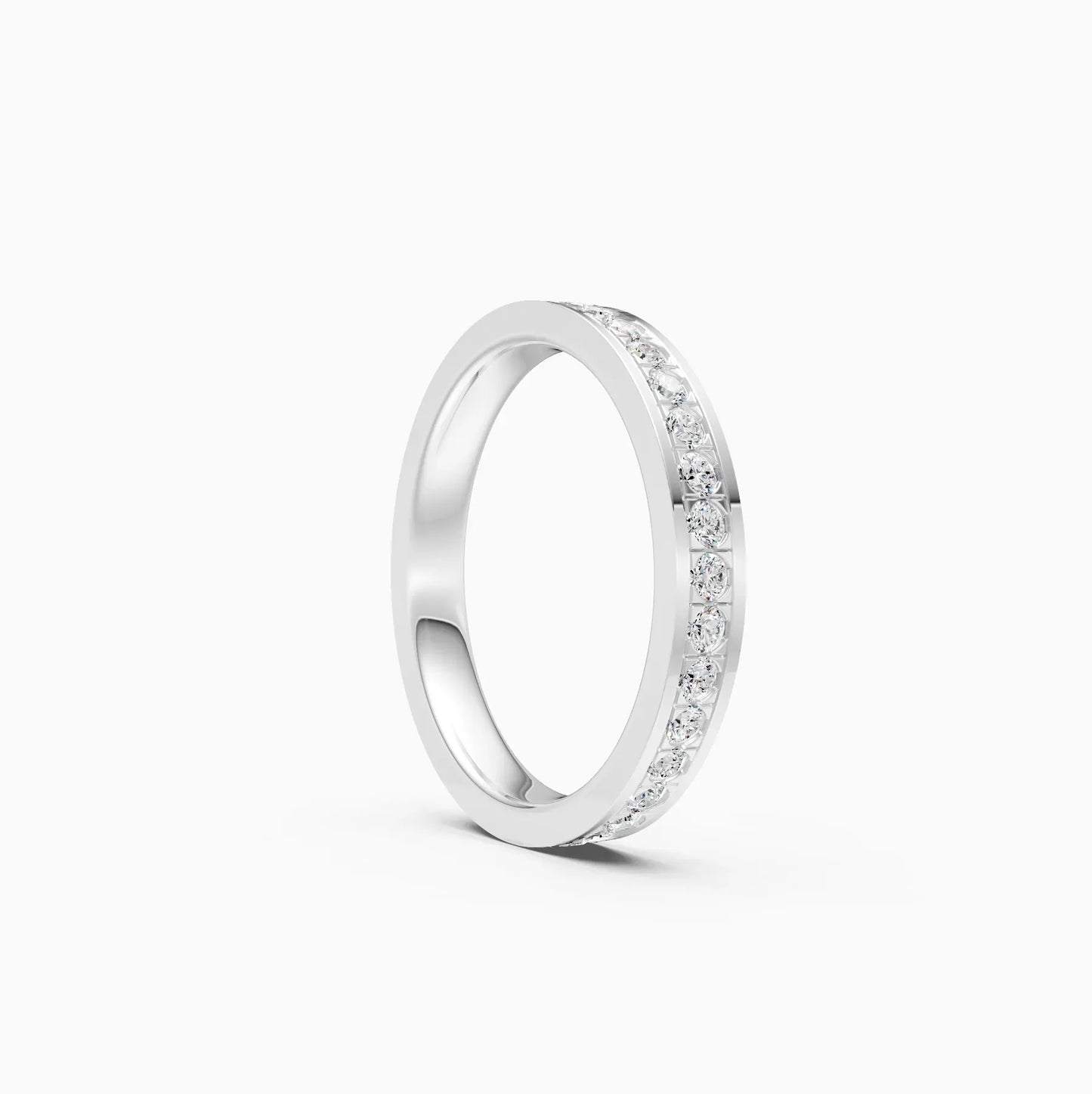 Round Full Eternity Diamond wedding Band