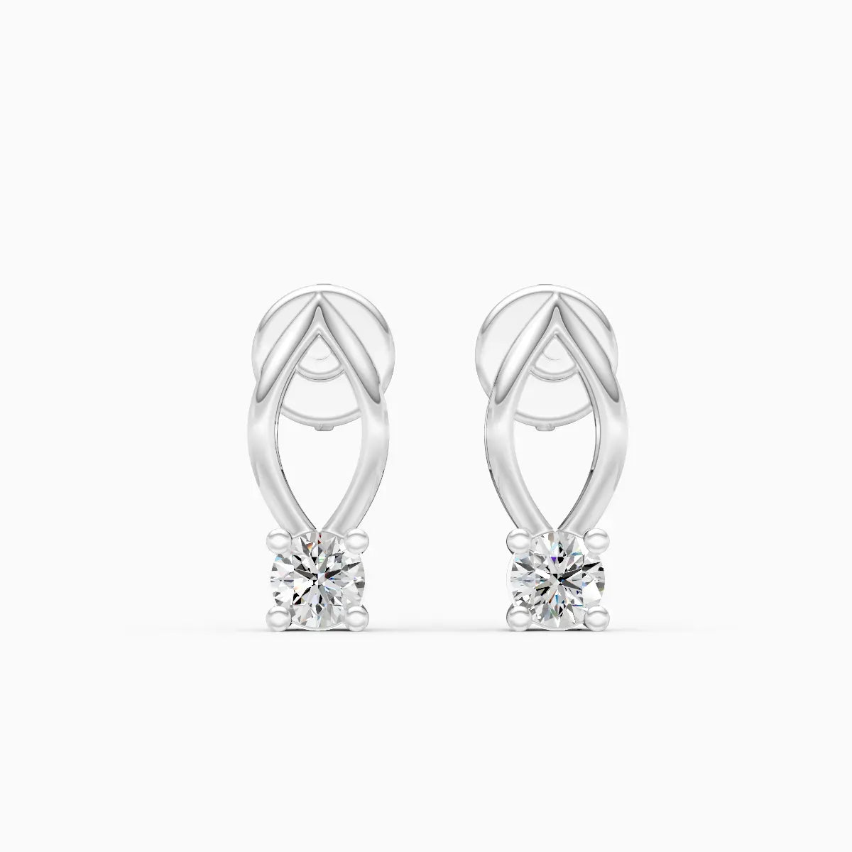 Leaf Drop Diamond Studs