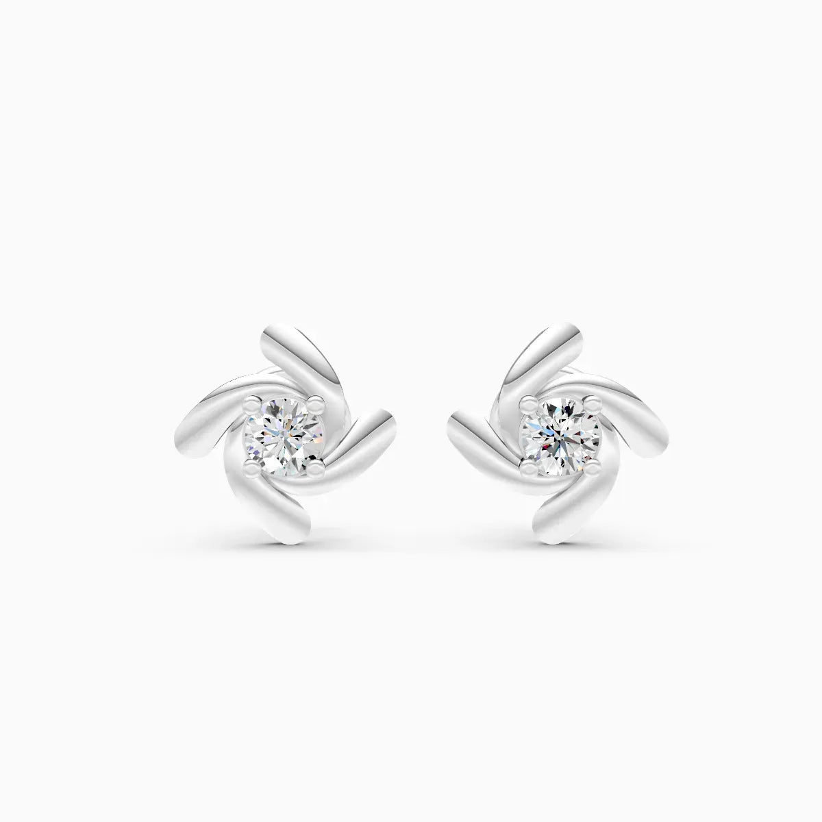 Round Rose Swirl Studs