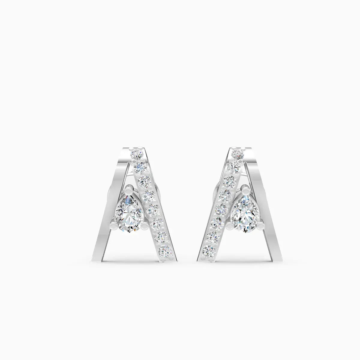 Pear Drop Geometric Studs