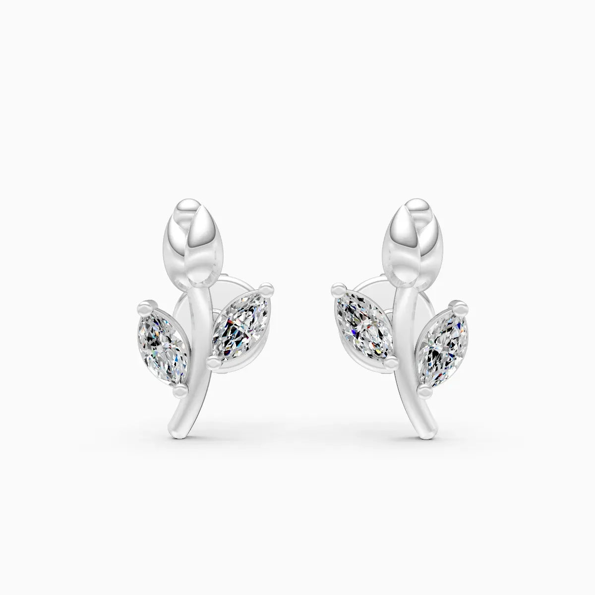 Rosebud Diamond Studs