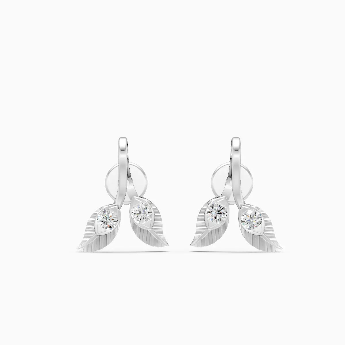 Leaf Duo Diamond Studs