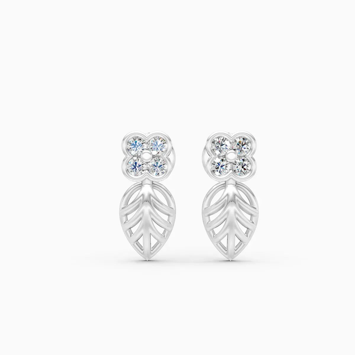 Floral Leaf Drop Studs