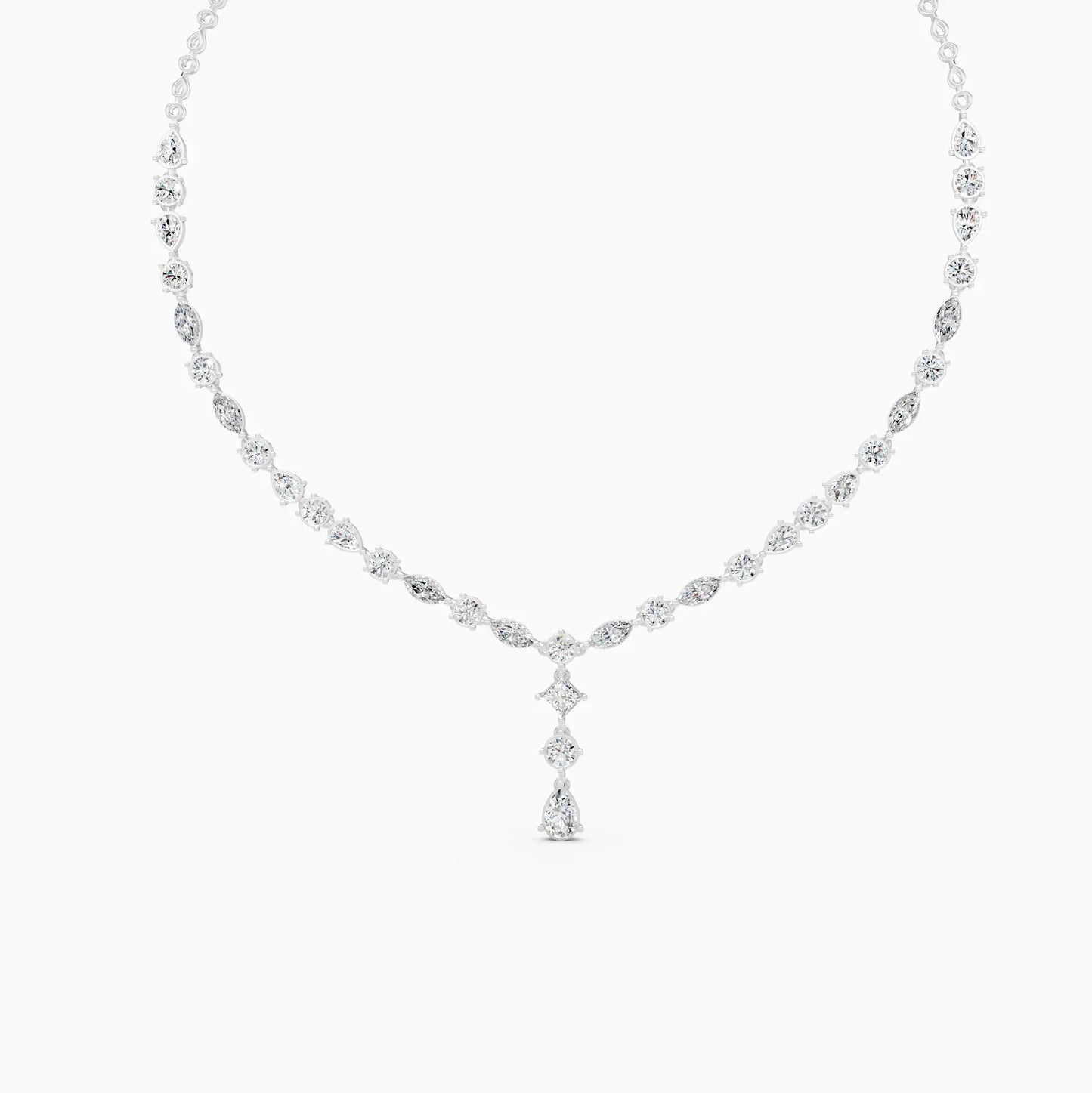 Single Line Multi Stone Lab Diamond Necklace