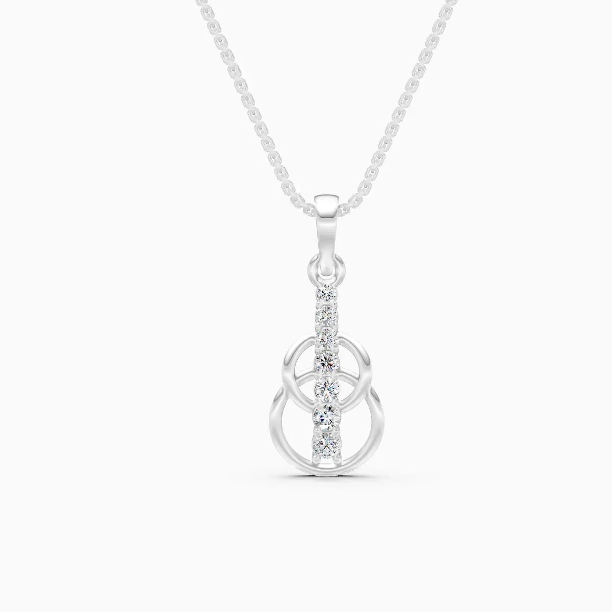 Interlinked Circle Diamond Pendant
