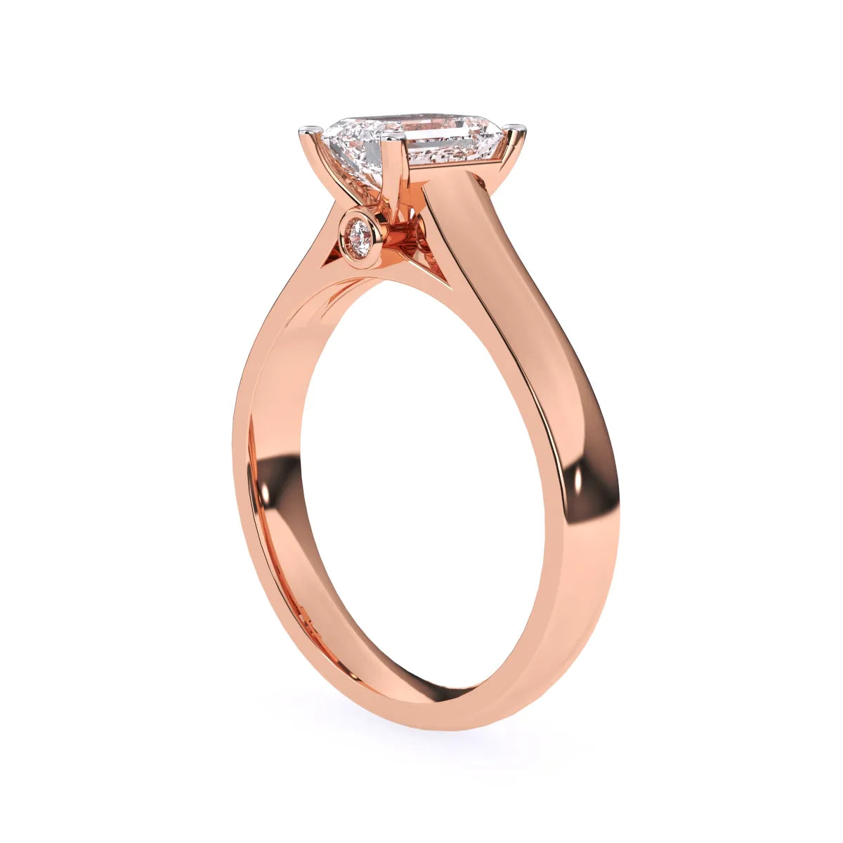 Timeless Four Prong Emerald Diamond Ring