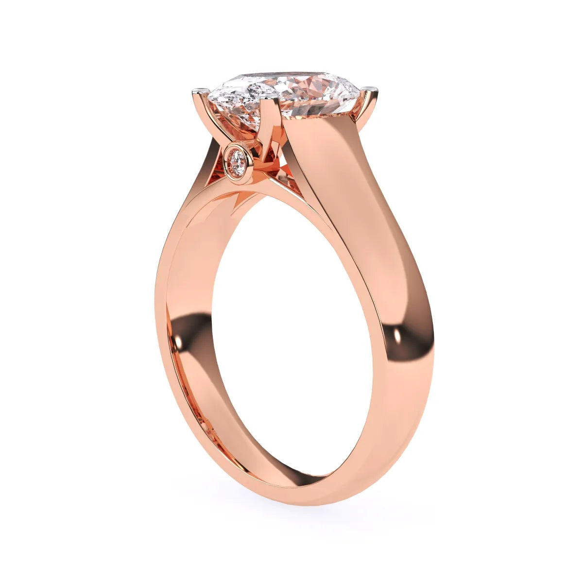 Classic Lab Grown Oval Cut Solitaire Ring