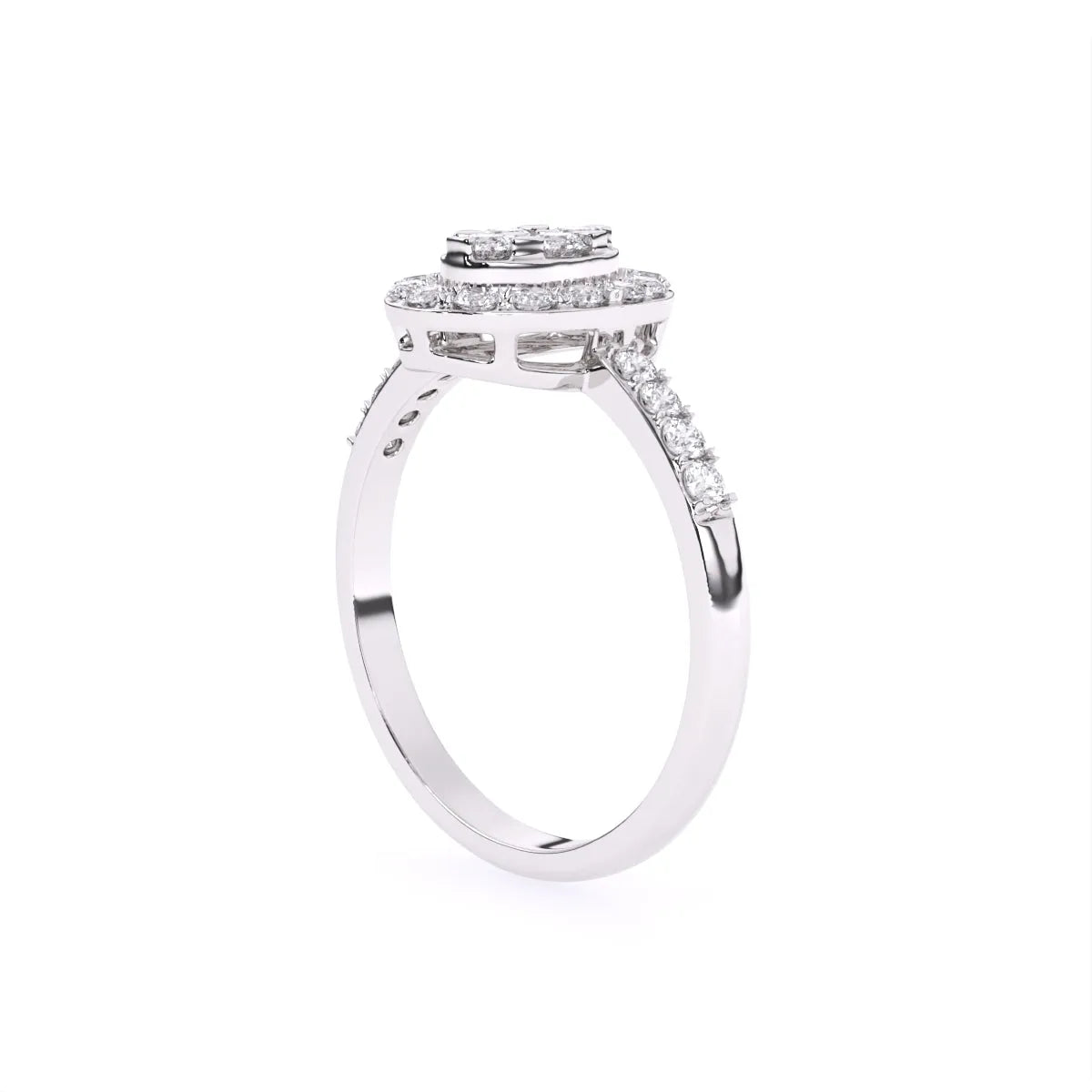 Oval Lab Grown Diamond Halo Rose Gold Engagement Ring