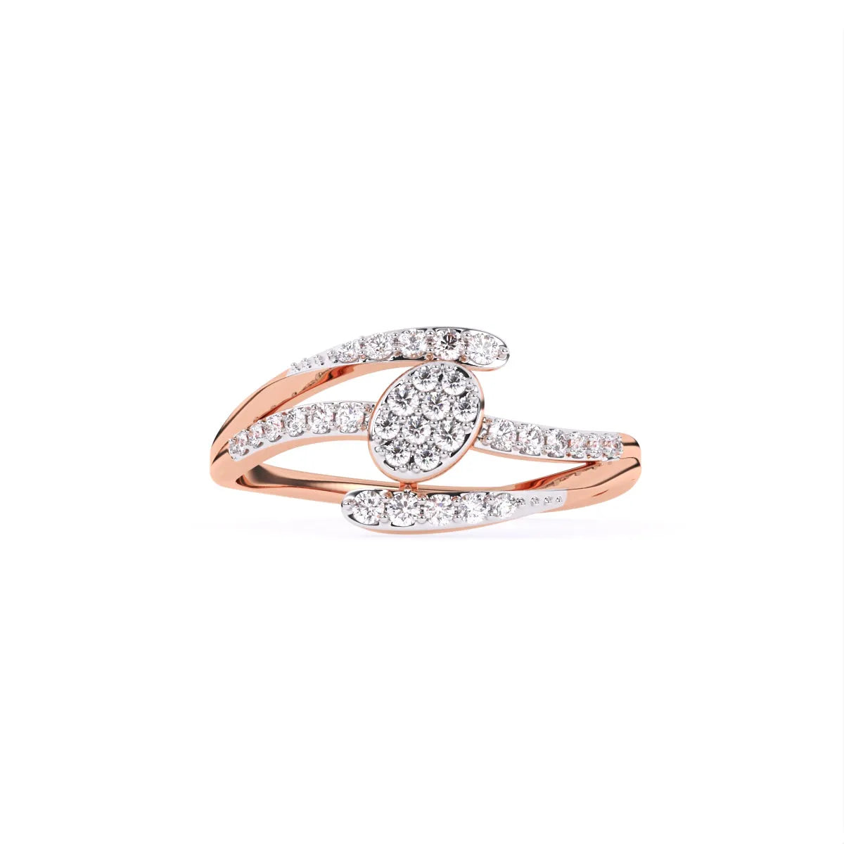 Round 14K Rose Gold Lab grown Diamond Ring
