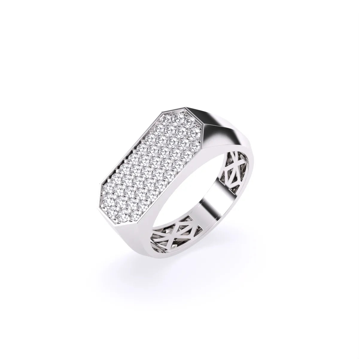 Round Cluster Engagement Ring For Men
