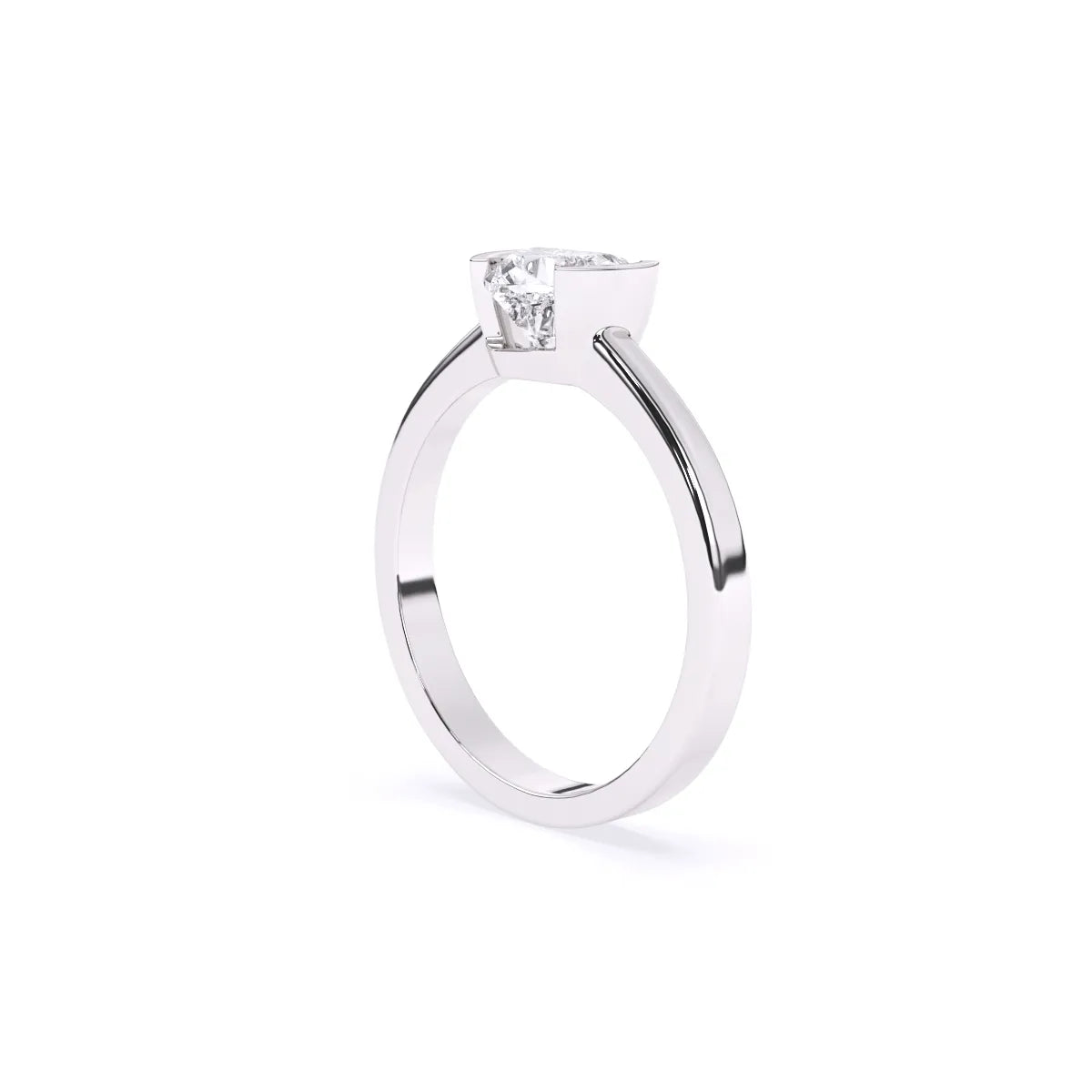 Heart Solitaire Diamond Ring