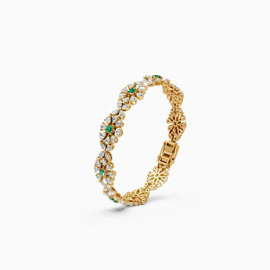 Luxury Floral Cluster Lab Grown Diamond Bracelet